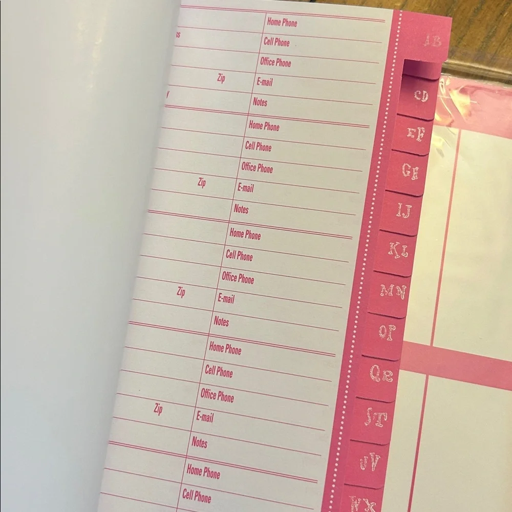 Retro Floral Organizer Address Book To Do Lists Book Purple Pink Orange